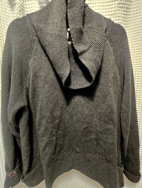 Jillian Nicole Cowlneck Dark Grey Long Sleeve Sweater 3X
